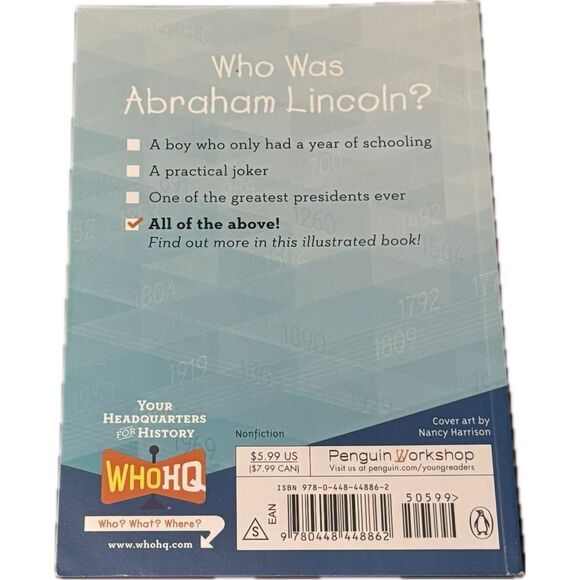 Who was Abraham Lincoln? Paperback book. - Picture 2 of 3